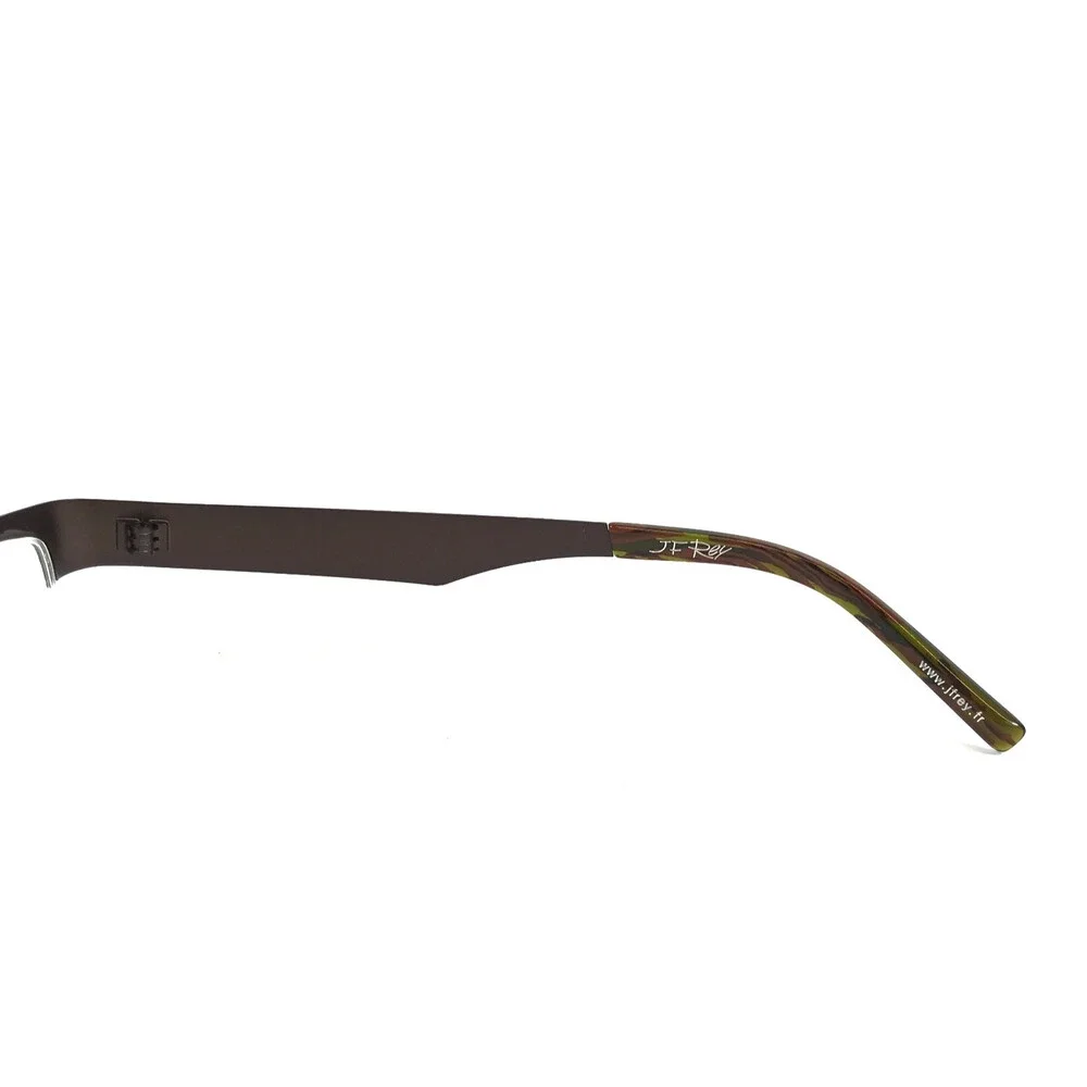 J.F. Rey Eyeglasses Frames JF2601 9999 Brown Lizard Print Half Rim 55-18-130